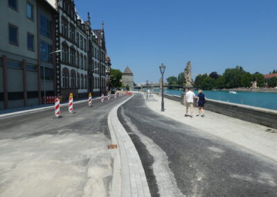 Stützwand im Zuge der Umgestaltung Rheinsteg – Konstanz